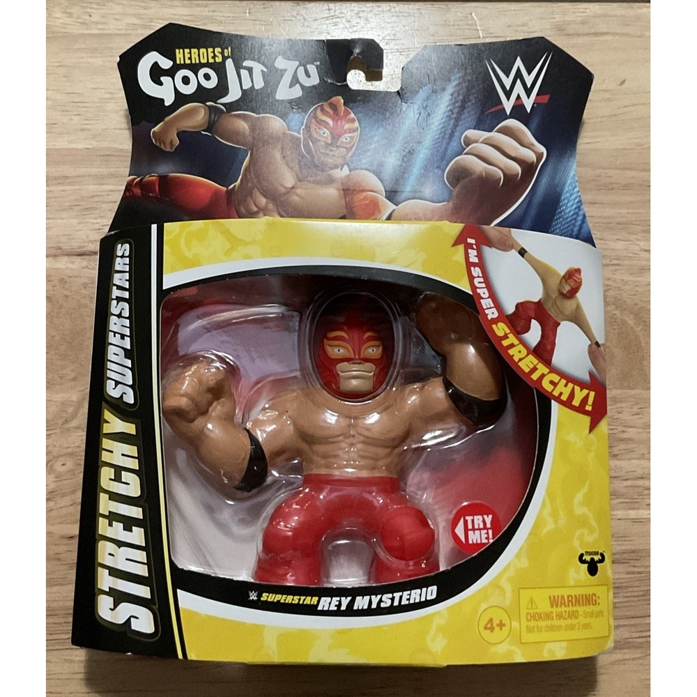 Moose Toys Heroes Of Goo Jit Zu WWE Rey Mysterio, Stretchy Superstars, ERROR NIP